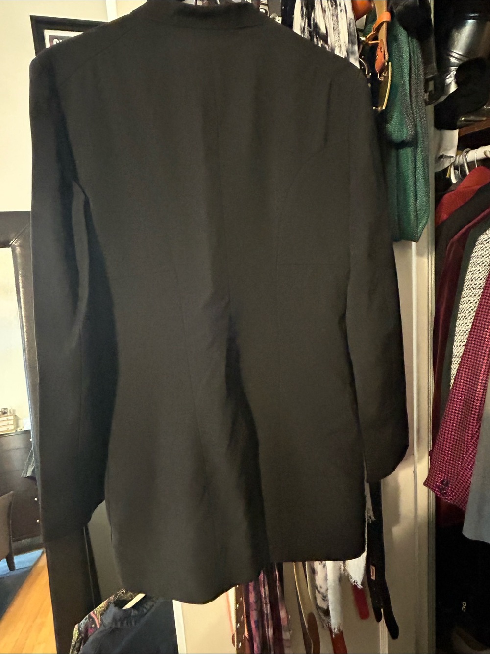 Moschino “Cheap and Chic” long black jacket.  Bees buttons GUC Made in Italy - Picture 3 of 8